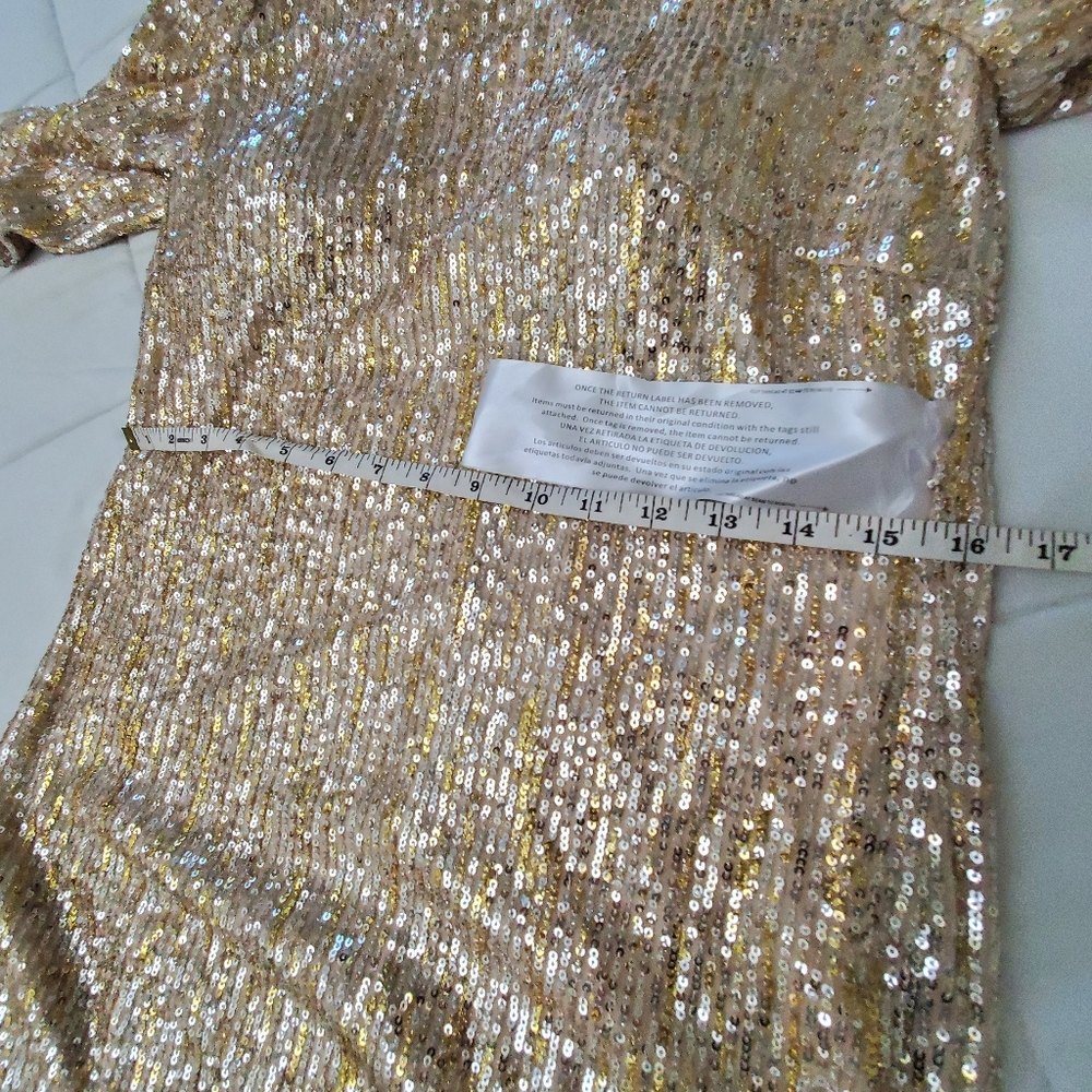 Ieena for Mac Duggal Bateau Neckline Sequin Dress 26448 Size 4 - Picture 9 of 12